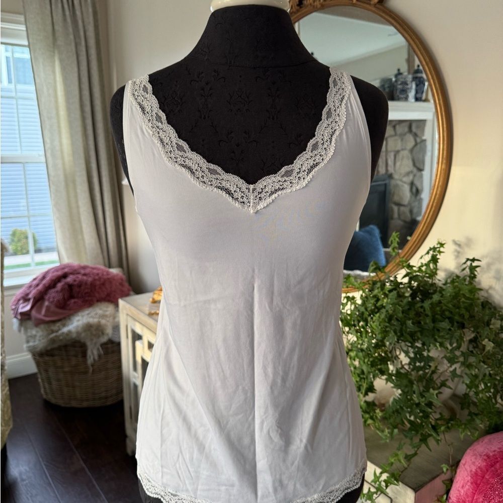 White vanity, fair Lacee, camisole tank top size medium